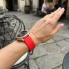 MYBANDZ Szilikon óraszíj gömb csattal /piros/ / 18mm