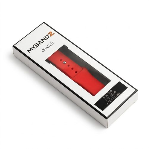 MYBANDZ Szilikon óraszíj gömb csattal /piros/ / 18mm