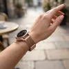 MYBANDZ Milánói mágneses fém óraszíj - pink-arany / 22mm
