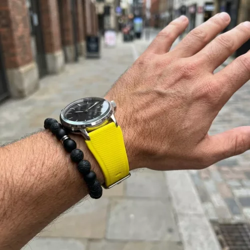 MYBANDZ Szilikon óraszíj /sárga/ / 22mm