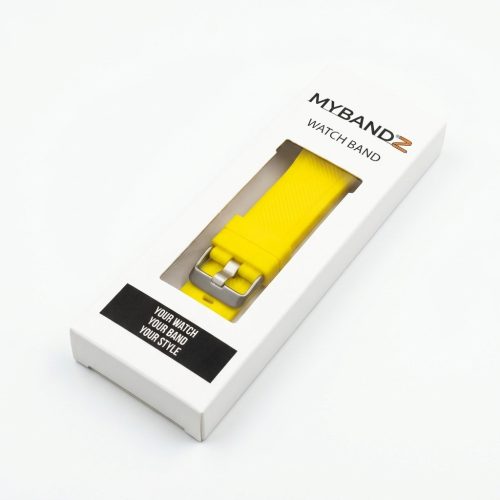 MYBANDZ Szilikon óraszíj /sárga/ / 22mm