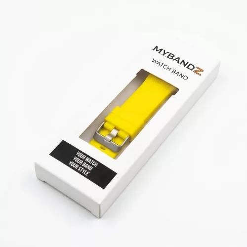 MYBANDZ Szilikon óraszíj /sárga/ / 22mm