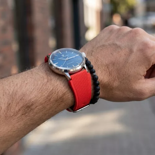 MYBANDZ Szilikon óraszíj /piros/ / 22mm