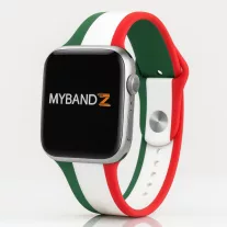   Apple Watch Ria-Ria szilikon óraszíj /piros-fehér-zöld/ 44/45/46/49 mm