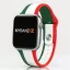 Apple Watch Ria-Ria szilikon óraszíj /piros-fehér-zöld/ 44/45/46/49 mm