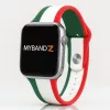 Apple Watch Ria-Ria szilikon óraszíj /piros-fehér-zöld/ 40/41 és 42mm