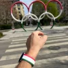 Apple Watch Ria-Ria szilikon óraszíj /piros-fehér-zöld/ 40/41 és 42mm