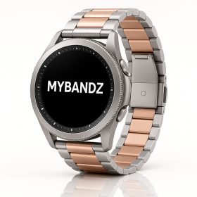 MYBANDZ Klasszikus fém óraszíj - ezüst-rosegold/ 18mm
