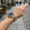 MYBANDZ Klasszikus fém óraszíj - ezüst-rosegold/ 18mm