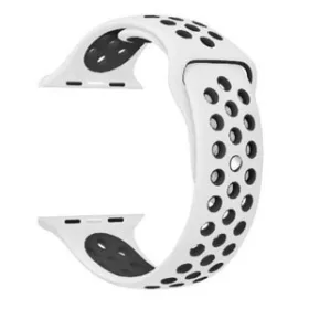   Apple Watch lélegző szilikon óraszíj /fehér-fekete/ 44/45/46/49 mm