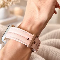   Apple Watch Verona bőróraszíj rosegold csattal /púder/ 40/41 és 42mm
