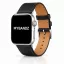 Apple Watch Firenze bőróraszíj ezüst csattal /fekete/ 40/41 és 42mm