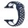 Apple Watch lélegző szilikon óraszíj /sötét kék-fehér/ 42/44/45/49 mm