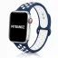 Apple Watch lélegző szilikon óraszíj /sötét kék-fehér/ 44/45/46/49 mm