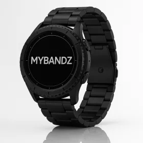 MYBANDZ Klasszikus fém óraszíj / fekete / 22mm