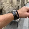 MYBANDZ Titán fém óraszíj / grafit/ 22mm