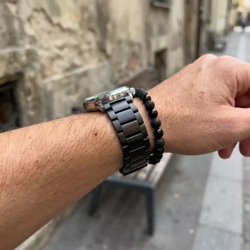 MYBANDZ Titán fém óraszíj / grafit/ 22mm