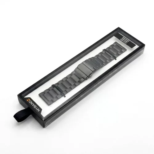 MYBANDZ Titán fém óraszíj / grafit/ 22mm