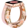 Apple Watch gyöngyös bőróraszíj- rózsaszín /44/45/46 és 49 mm
