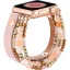 Apple Watch gyöngyös bőróraszíj- rózsaszín /44/45/46 és 49 mm