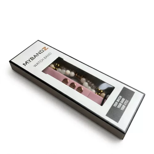 Apple Watch gyöngyös bőróraszíj- rózsaszín /40/41 és 42 mm