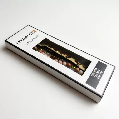 Apple Watch gyöngyös bőróraszíj-leopárdmintás /40/41 és 42 mm