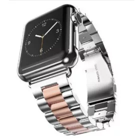   Apple Watch klasszikus fém óraszíj /ezüst - rosegold/ 40/41 és 42mm