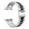 Apple Watch klasszikus fém óraszíj /ezüst-fekete/ 42/44/45/49 mm