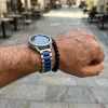 MYBANDZ Klasszikus fém óraszíj / ezüst-kék/ 20mm