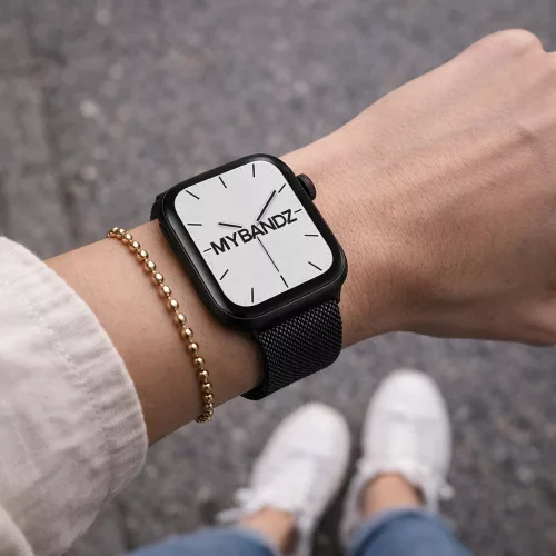 Apple Watch milánói fém óraszíj /fekete/ 40/41 és 42mm