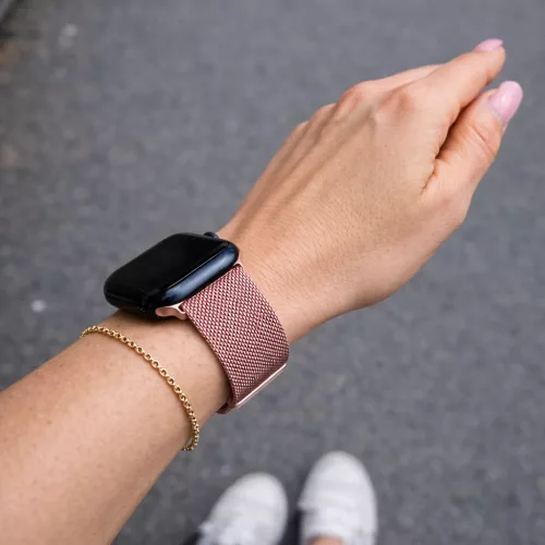 Apple Watch milánói fém óraszíj /pink-arany/ 40/41 és 42mm