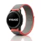 MYBANDZ Tépőzáras rugalmas szövet óraszíj - szürke-korall/ 20mm