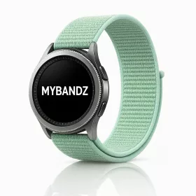   MYBANDZ Tépőzáras rugalmas szövet óraszíj - mentazöld/ 20mm