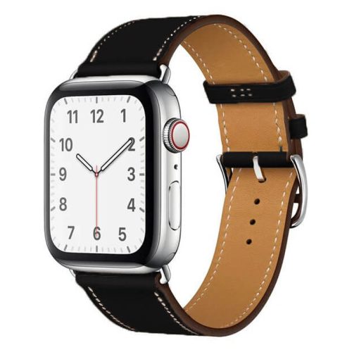 Apple Watch bőróraszíj /fekete/ 42/44/45/49 mm