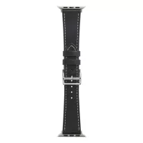 Apple Watch bőróraszíj /fekete/ 44/45/46/49 mm