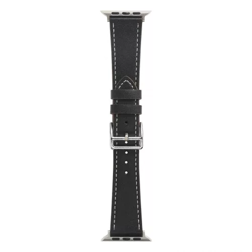 Apple Watch bőróraszíj /fekete/ 44/45/46/49 mm