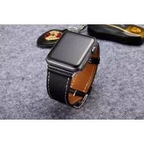 Apple Watch bőróraszíj /fekete/ 44/45/46/49 mm
