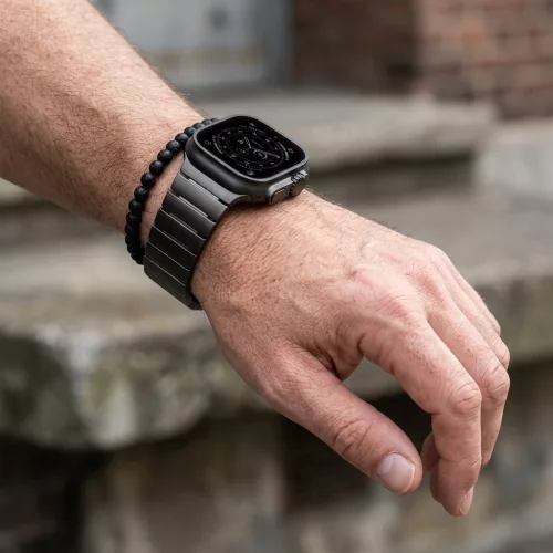 Apple Watch nagy láncszemes fém óraszíj /fekete/ 40/41 és 42mm