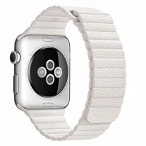 Apple Watch mágneses bőróraszíj /fehér/ 44/45/46/49 mm