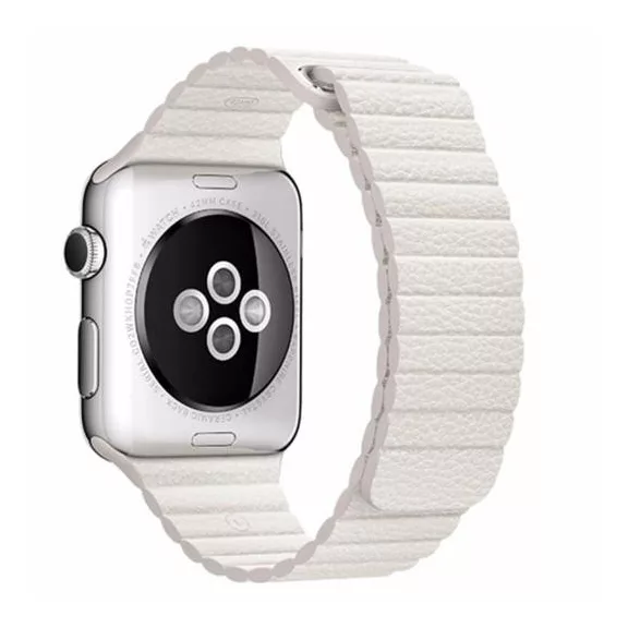 Apple Watch mágneses bőróraszíj /fehér/ 40/41 és 42mm