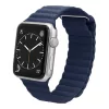 Apple Watch mágneses bőróraszíj /sötétkék/ 44/45/46/49 mm