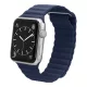 Apple Watch mágneses bőróraszíj /sötétkék/ 44/45/46/49 mm