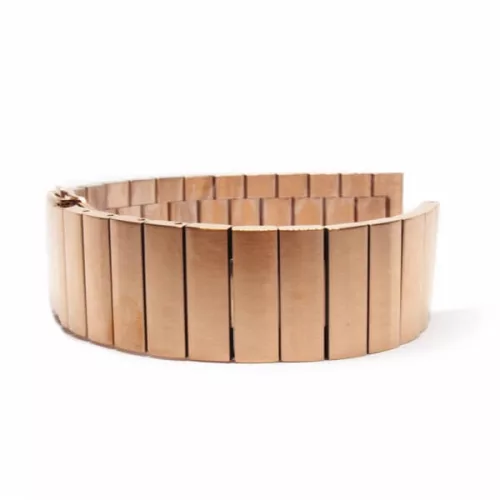 MYBANDZ Nagy láncszemes fém óraszíj / rosegold / 20mm