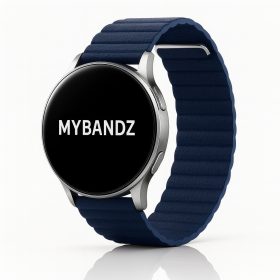 MYBANDZ Mágneses loop bőróraszíj /sötétkék/ 22mm