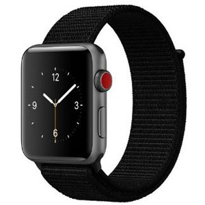 Apple Watch rugalmas szövet óraszíj /fekete/ 42/44/45/49 mm