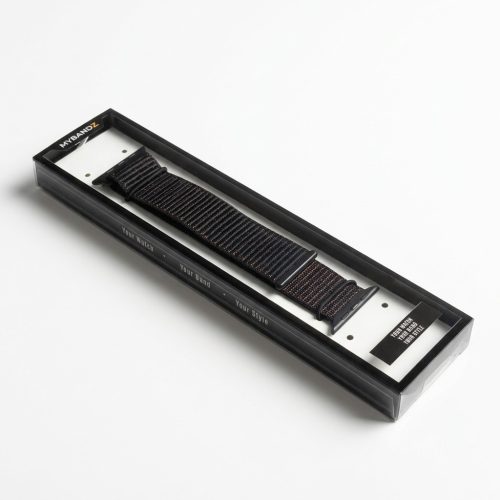 Apple Watch rugalmas szövet óraszíj /fekete/ 44/45/46/49 mm