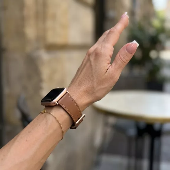 Apple Watch bőróraszíj /barna/ 40/41 és 42mm