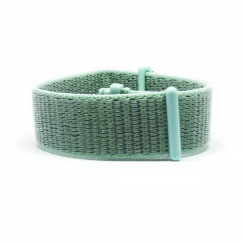 MYBANDZ Tépőzáras rugalmas szövet óraszíj / mentazöld / 22mm