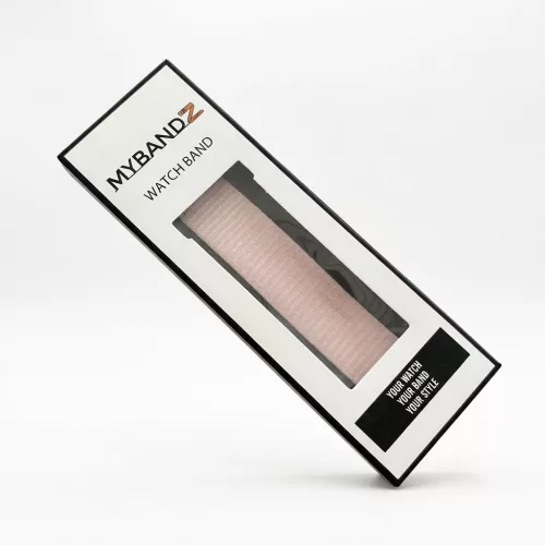 MYBANDZ Tépőzáras rugalmas szövet óraszíj / világos pink / 22mm