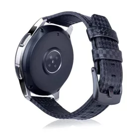 MYBANDZ Karbonszálas bőróraszíj / fekete / 20mm